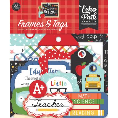 Echo Park I Love School Die Cuts - Frames & Tags